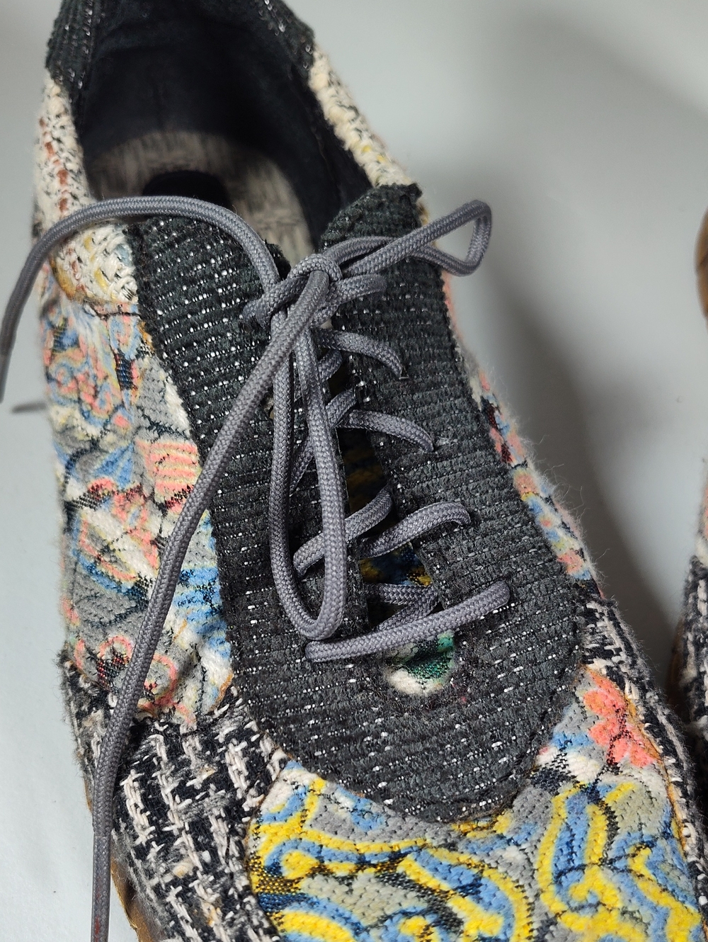 Born Taza Tapestry patchwork leather lace-up sneakers 9‎ - Picture 4 of 11